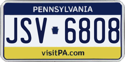 PA license plate JSV6808