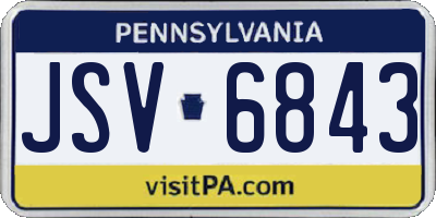 PA license plate JSV6843