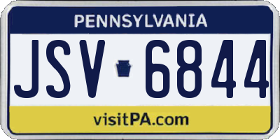 PA license plate JSV6844