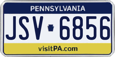 PA license plate JSV6856