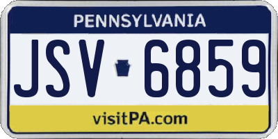PA license plate JSV6859