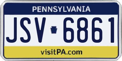 PA license plate JSV6861