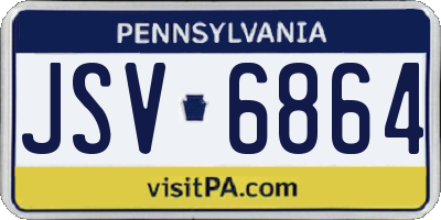 PA license plate JSV6864