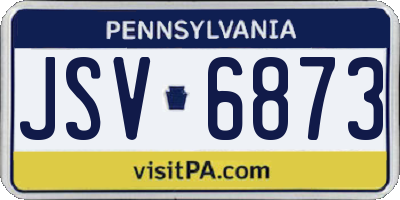 PA license plate JSV6873