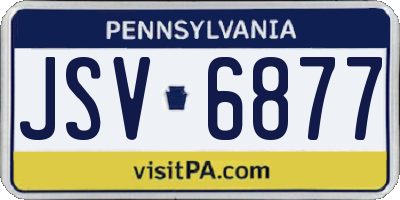 PA license plate JSV6877