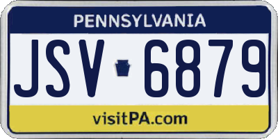 PA license plate JSV6879