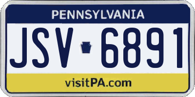 PA license plate JSV6891