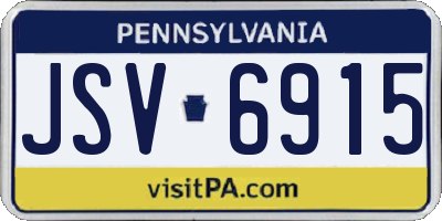 PA license plate JSV6915
