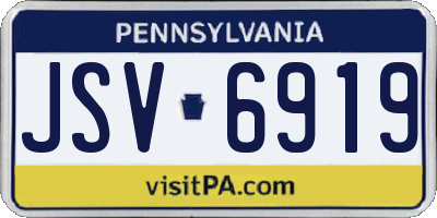 PA license plate JSV6919