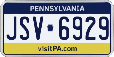 PA license plate JSV6929