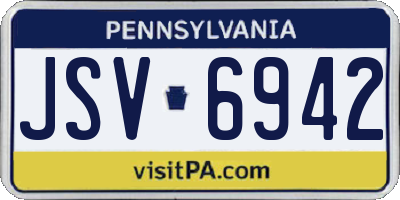 PA license plate JSV6942