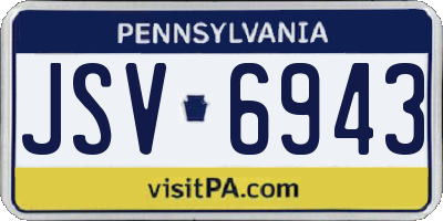 PA license plate JSV6943