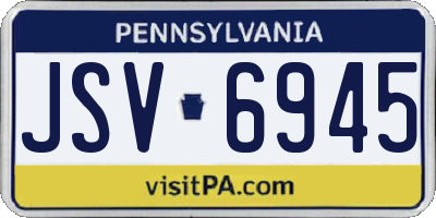 PA license plate JSV6945