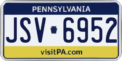 PA license plate JSV6952