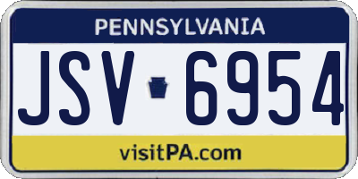 PA license plate JSV6954