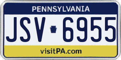 PA license plate JSV6955
