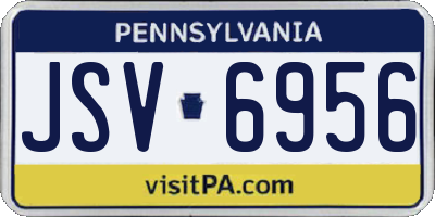 PA license plate JSV6956