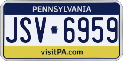 PA license plate JSV6959