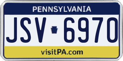 PA license plate JSV6970