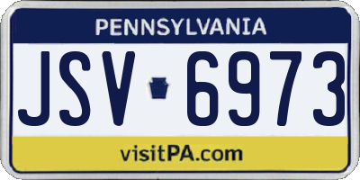 PA license plate JSV6973