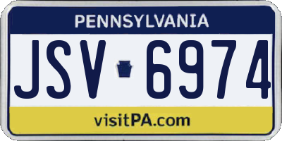 PA license plate JSV6974