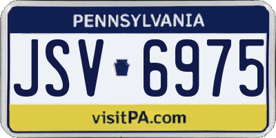 PA license plate JSV6975