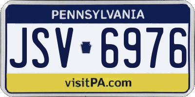 PA license plate JSV6976
