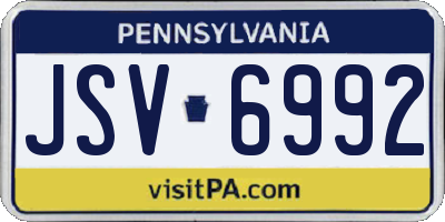 PA license plate JSV6992