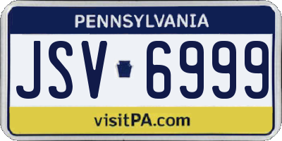 PA license plate JSV6999