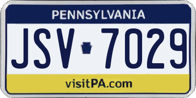 PA license plate JSV7029