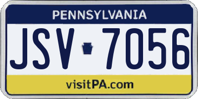 PA license plate JSV7056