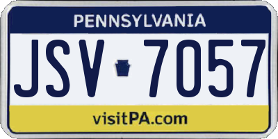 PA license plate JSV7057