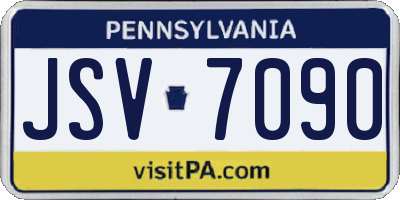PA license plate JSV7090