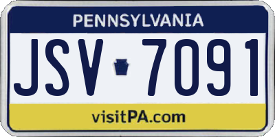PA license plate JSV7091