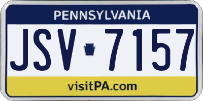 PA license plate JSV7157