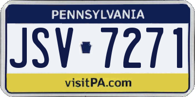 PA license plate JSV7271