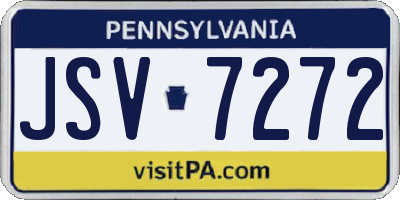 PA license plate JSV7272