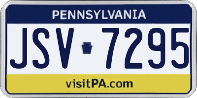 PA license plate JSV7295