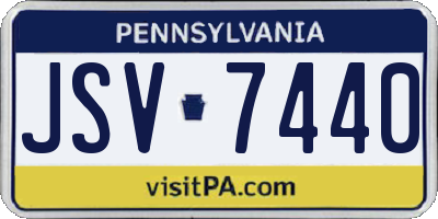 PA license plate JSV7440