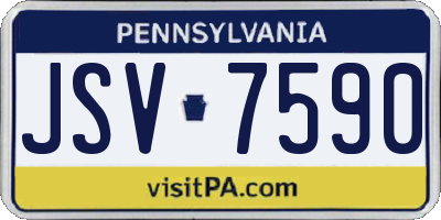 PA license plate JSV7590