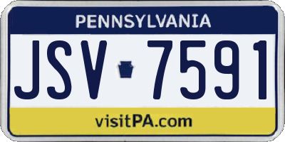 PA license plate JSV7591