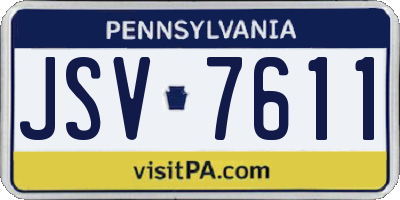 PA license plate JSV7611