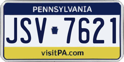 PA license plate JSV7621