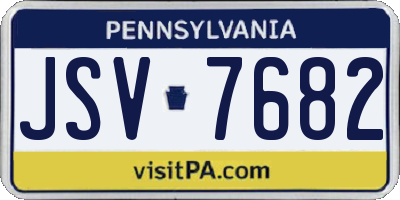 PA license plate JSV7682