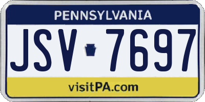 PA license plate JSV7697