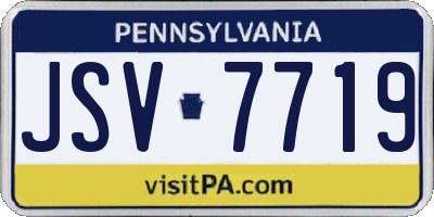 PA license plate JSV7719