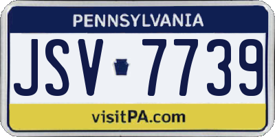 PA license plate JSV7739