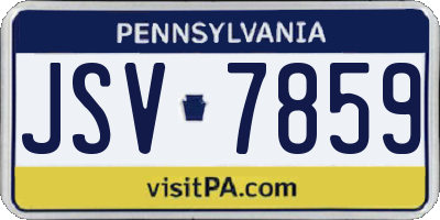 PA license plate JSV7859