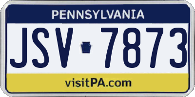PA license plate JSV7873