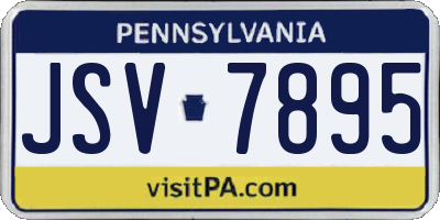 PA license plate JSV7895